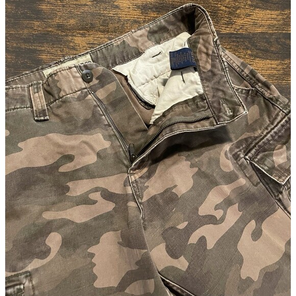 Vintage Camo Cargo Pants Men 36x30 Microsanded Heavy Twill Baggy No Boundaries - Picture 4 of 16